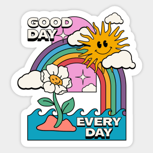 Everyday Good Day Retro Illustration Sticker